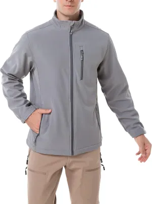 TRAILSIDE SUPPLY CO. Men's Softshell Jacket Fleece Lined Windbreaker,Lightweight Water Resistant Winter Coat