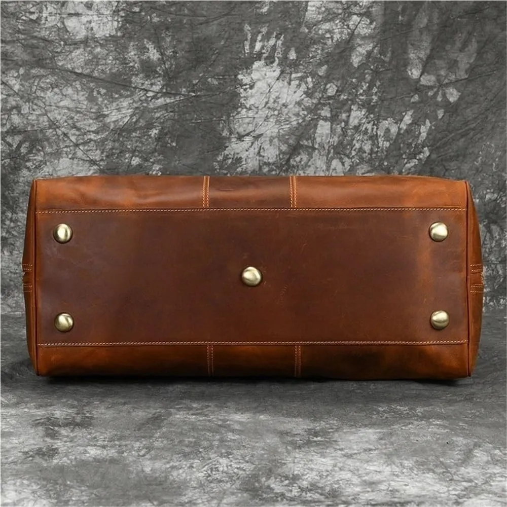 Travel Tote Duffel Bag for Men Carry-On Ideal Sports Airplane Luggage by Leather