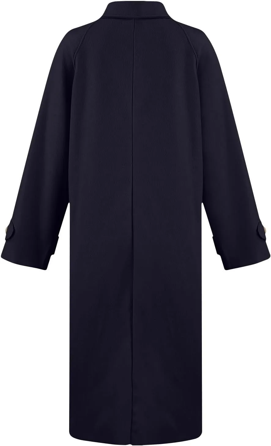 Trench Coat for Women Winter Lapel Collar Double Breasted Pea Coats Wool Blend Warm Windproof Overcoat Long Jacket