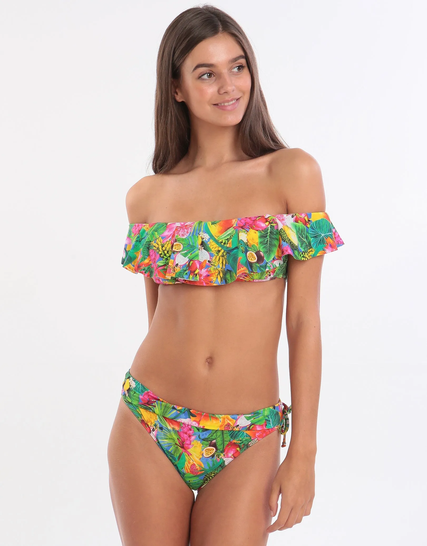 Tropicool Tolvo Off The Shoulder Bikini Top - Blue