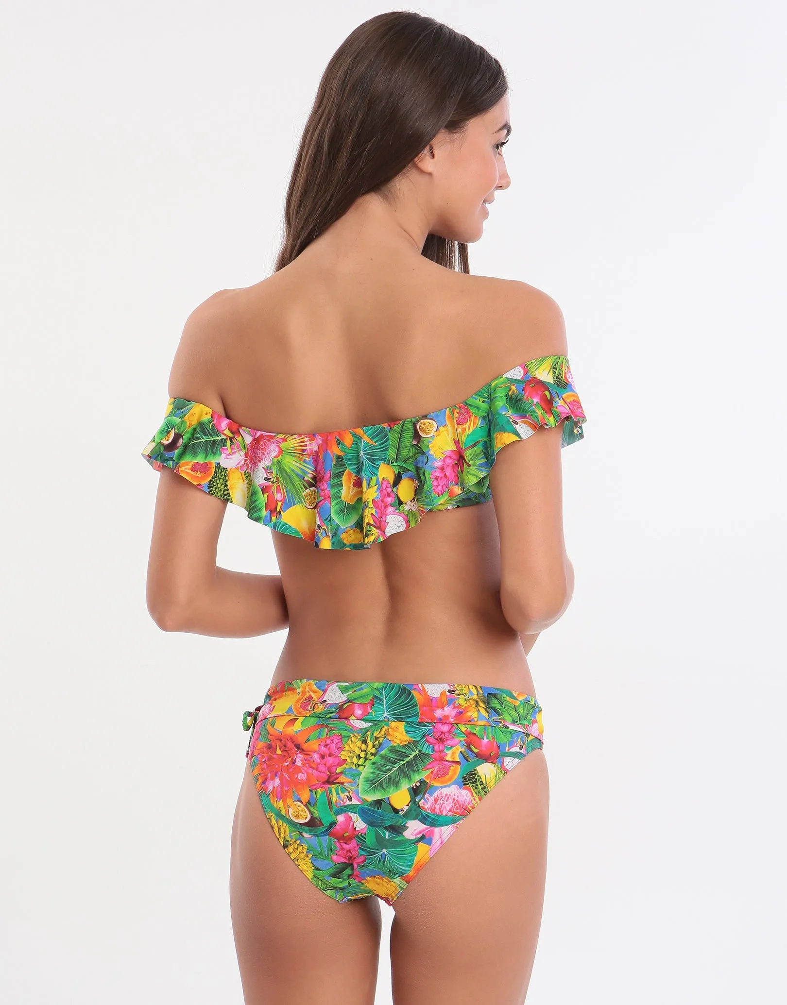 Tropicool Tolvo Off The Shoulder Bikini Top - Blue