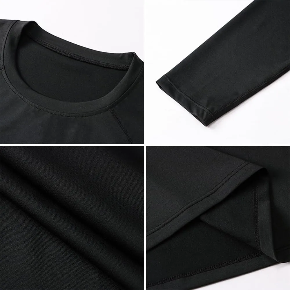 Tshirt 3pcs Men's Athletic Long Sleeve Compression Shirts Quick Dry Workout Tshirt Running