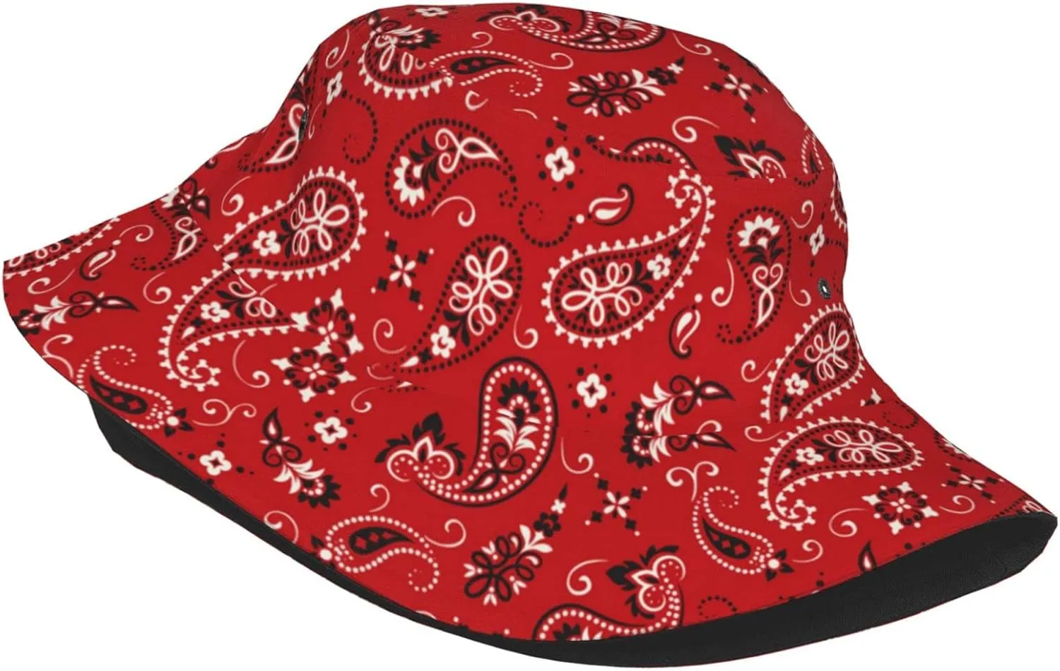 Turquoise Paisley Bucket Hat for Women Men, Summer Art Fisherman Cap Fishing Sun Hats for Outdoor,Unisex