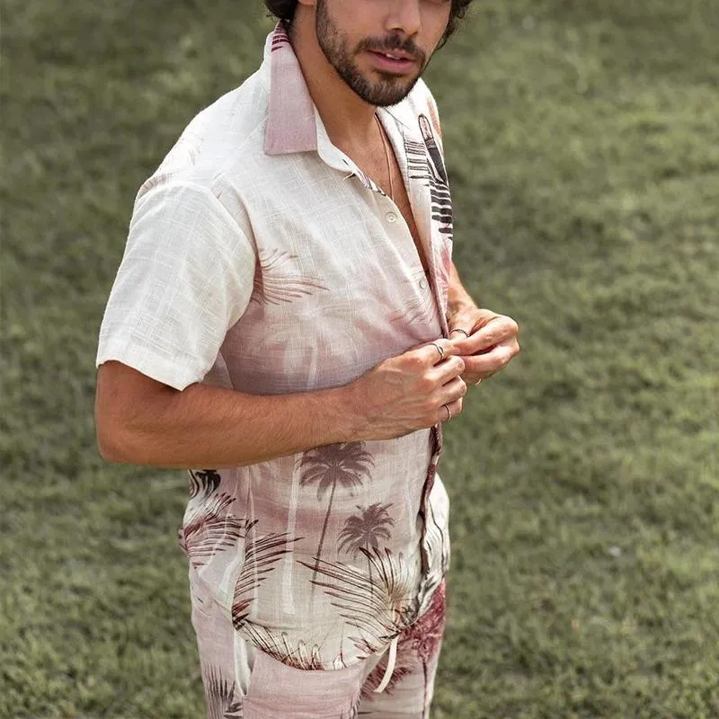 Two-Piece Hippie Style Short Sleeves Suit
