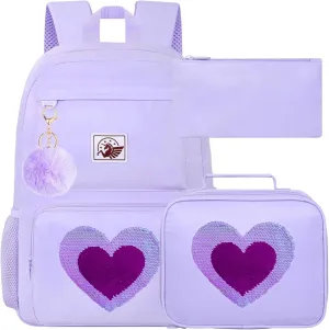 UFNDC Backpacks for Girls, 17" Water Resistant Aesthetic School Bag, Kids Bookbag for Teenagers