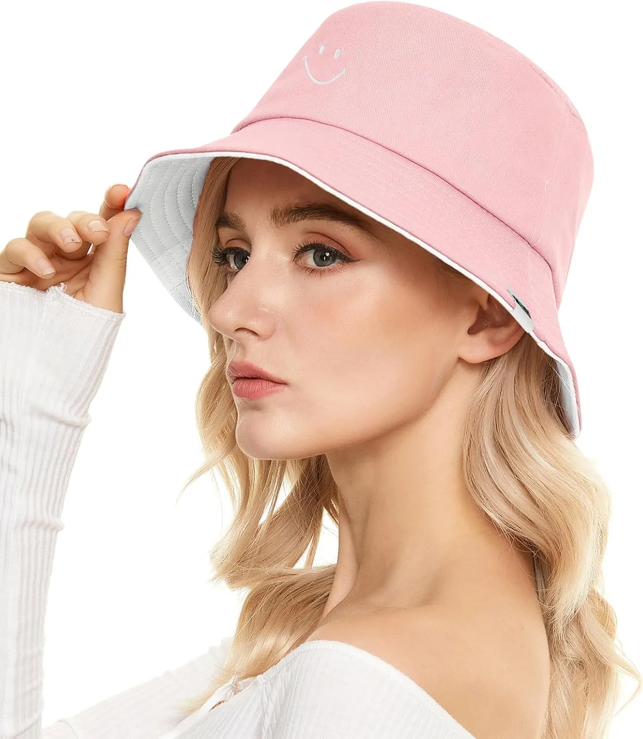 Unisex Bucket Hats Beach Summer Sun Hat with UV Protection for Women Men SmileyWorld