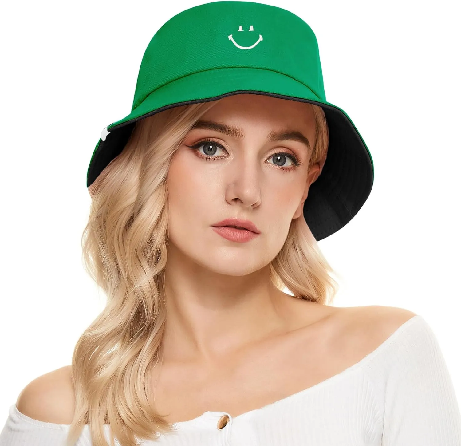 Unisex Bucket Hats Beach Summer Sun Hat with UV Protection for Women Men SmileyWorld