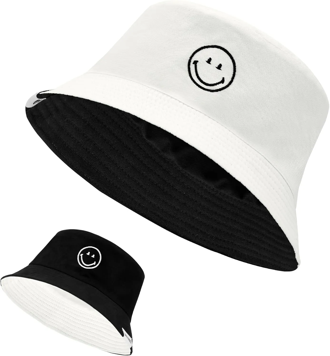 Unisex Bucket Hats Beach Summer Sun Hat with UV Protection for Women Men SmileyWorld