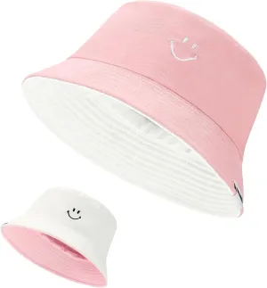 Unisex Bucket Hats Beach Summer Sun Hat with UV Protection for Women Men SmileyWorld