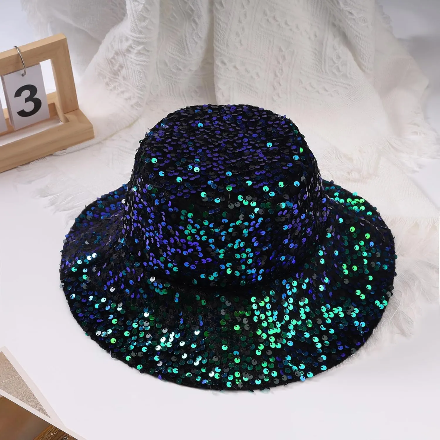 Unisex Metallic Bucket Hat Waterproof Holographic Bucket Hat Fishing Hat Trendy Hip Pop Sun Cap