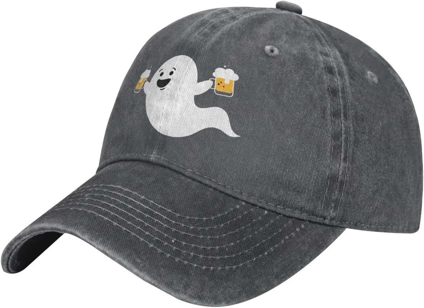 Unisex Vintage Washed Distressed Denim Baseball Cap Adjustable Cotton Baseball Hat for Men Women