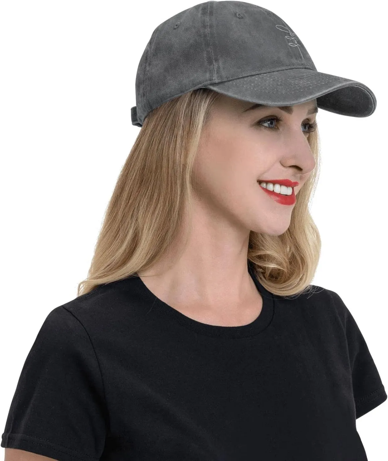 Unisex Vintage Washed Distressed Denim Baseball Cap Adjustable Cotton Baseball Hat for Men Women