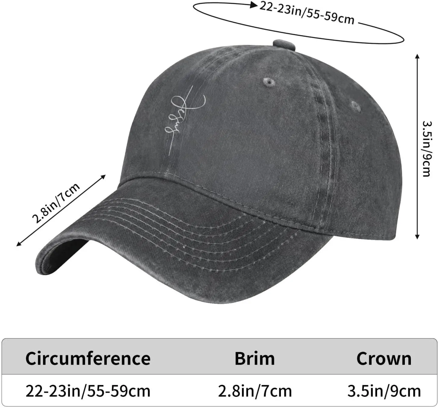 Unisex Vintage Washed Distressed Denim Baseball Cap Adjustable Cotton Baseball Hat for Men Women
