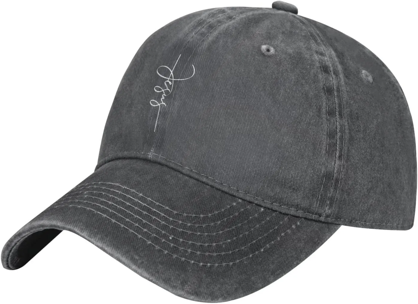 Unisex Vintage Washed Distressed Denim Baseball Cap Adjustable Cotton Baseball Hat for Men Women