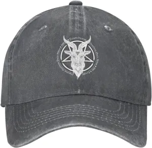 Unisex Vintage Washed Distressed Denim Baseball Cap Adjustable Cotton Baseball Hat for Men Women