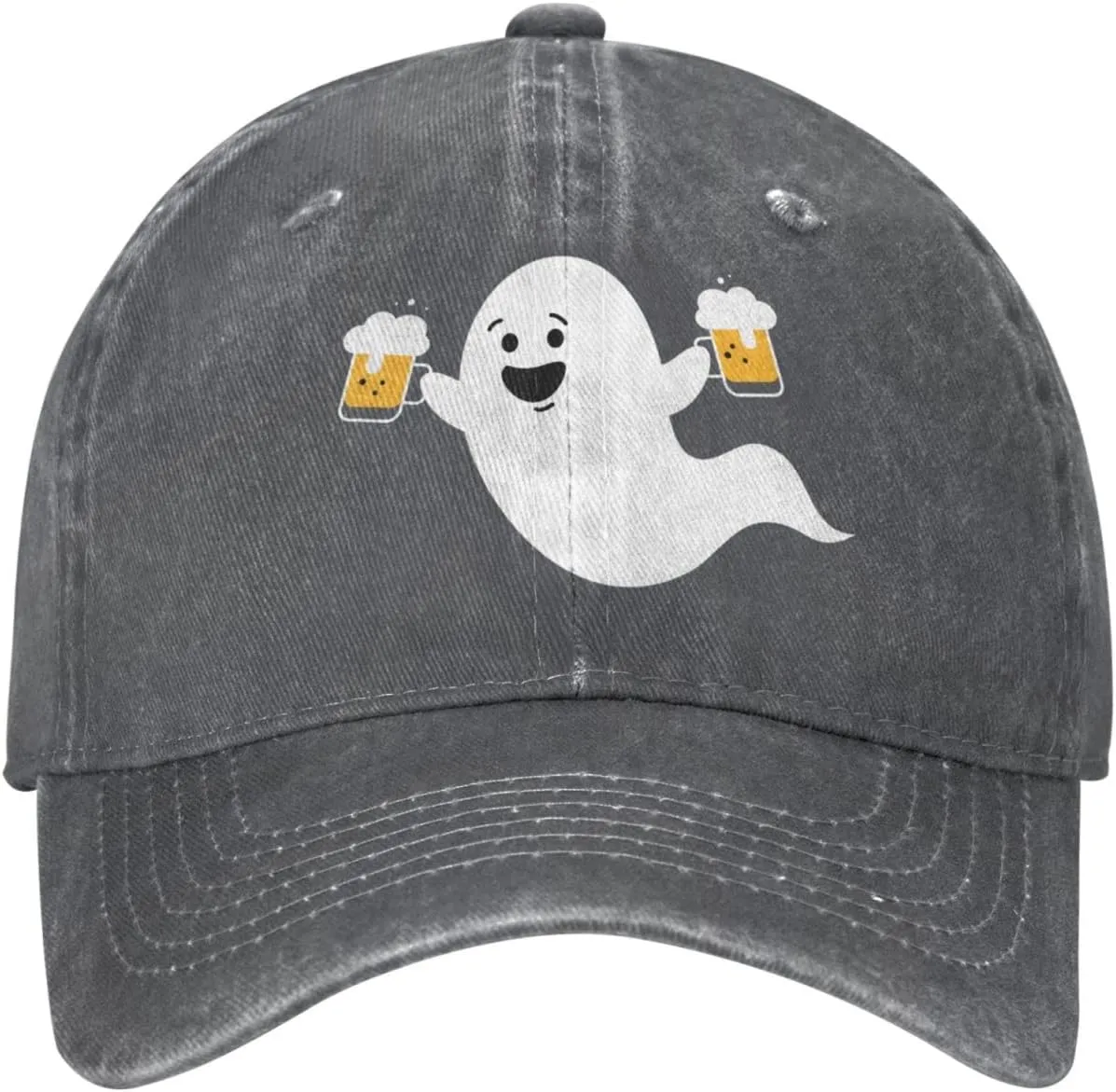 Unisex Vintage Washed Distressed Denim Baseball Cap Adjustable Cotton Baseball Hat for Men Women