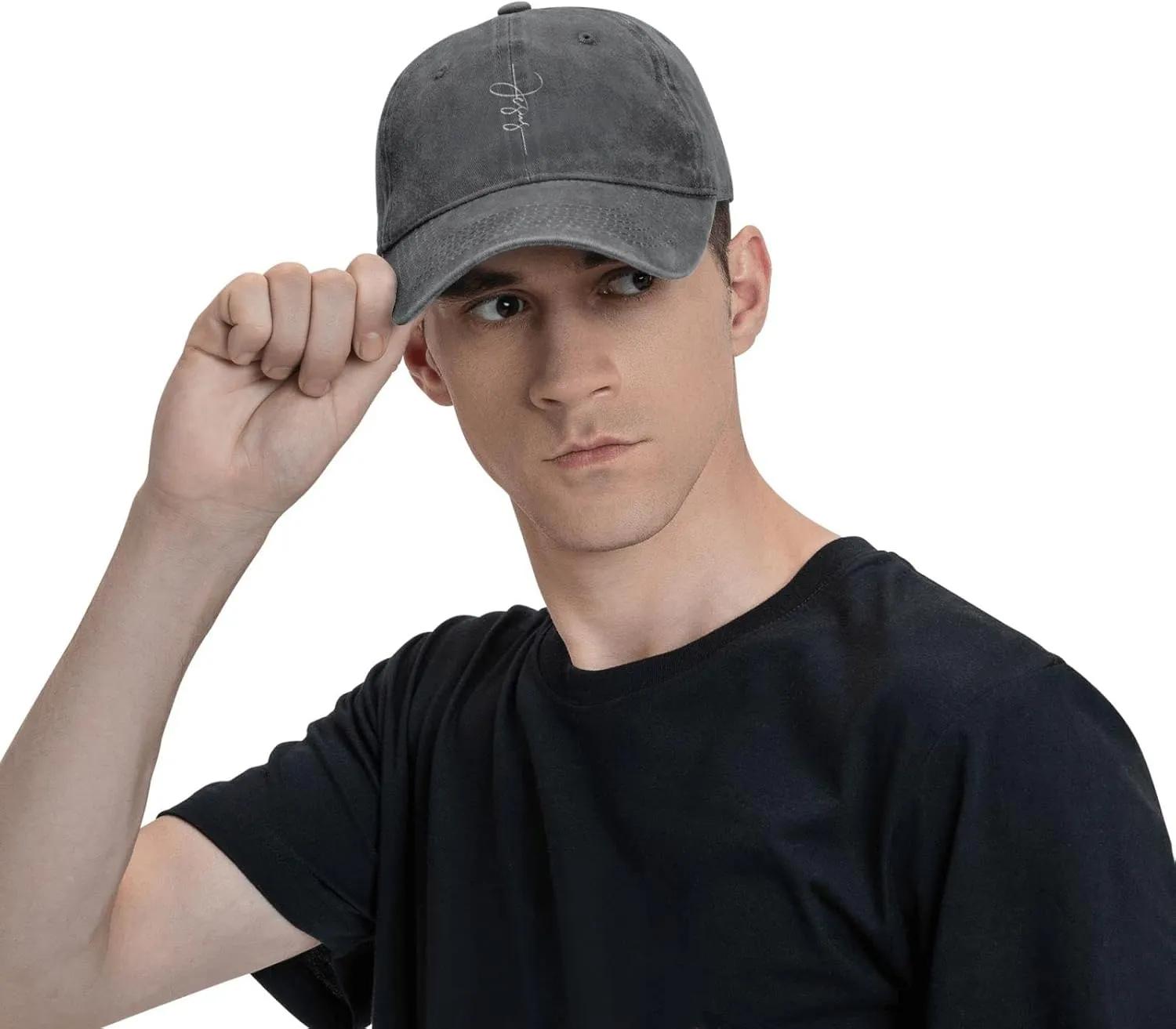 Unisex Vintage Washed Distressed Denim Baseball Cap Adjustable Cotton Baseball Hat for Men Women