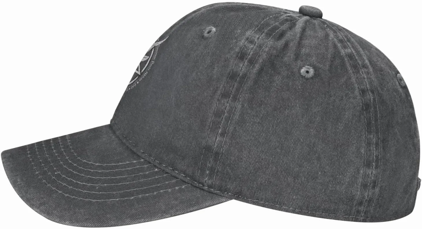 Unisex Vintage Washed Distressed Denim Baseball Cap Adjustable Cotton Baseball Hat for Men Women
