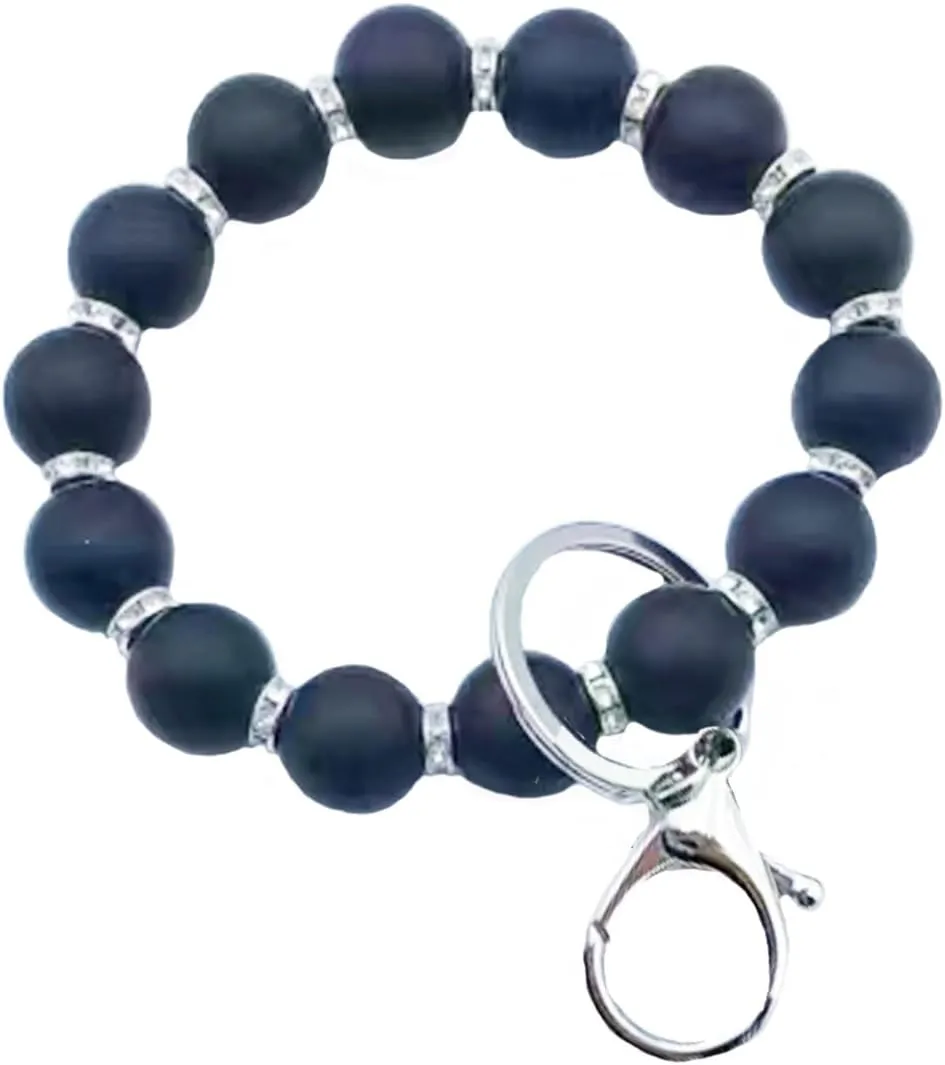Unpafcxddyig Phone Wrist Strap Wristlet Bracelet Keychain Silicone Beads with Cell Phone Patchs for Women