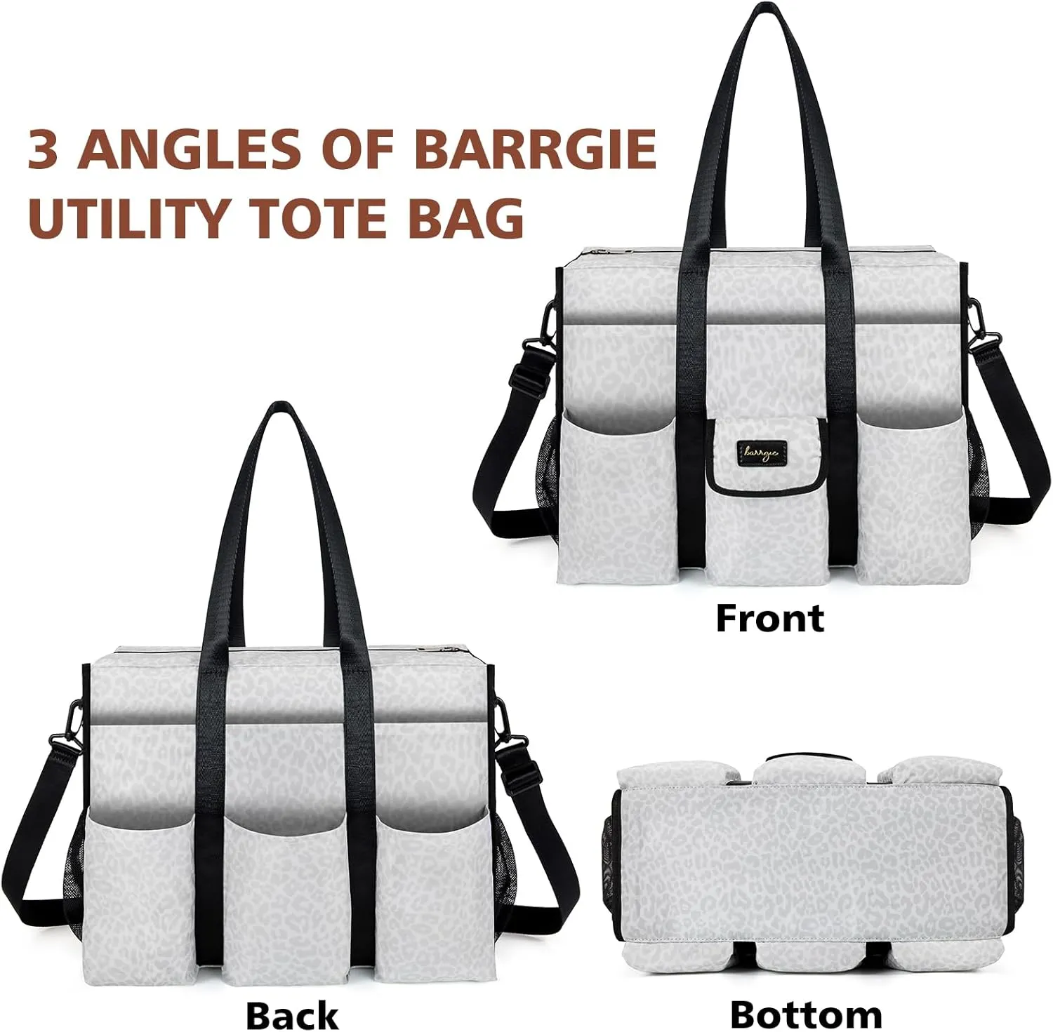 Utility Tote - Water Resistant with 19 Exterior/Interior Pockets - Large Women/Teacher/Work Bag