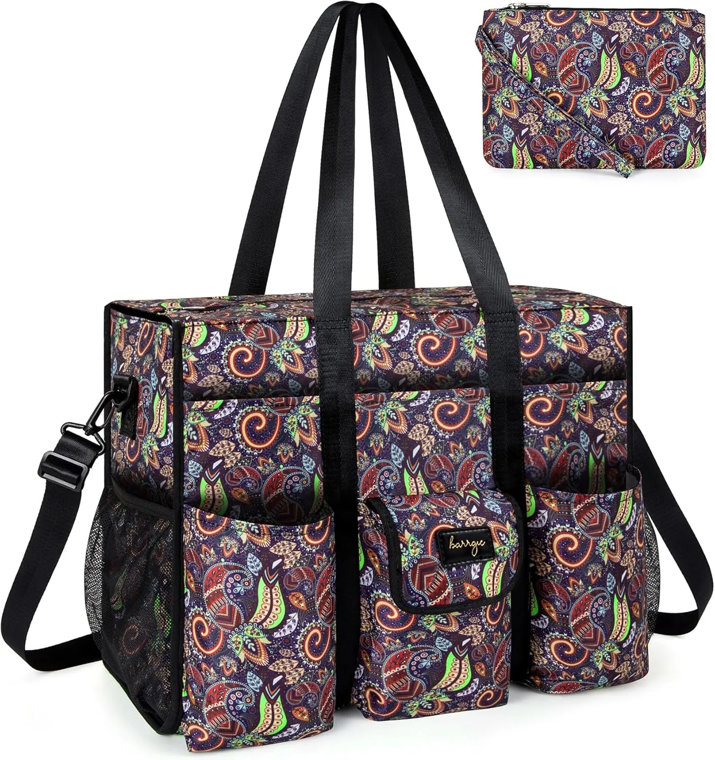 Utility Tote - Water Resistant with 19 Exterior/Interior Pockets - Large Women/Teacher/Work Bag