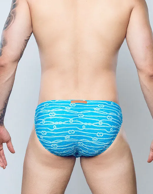 V20 Print Swim Brief - Manrope Blue