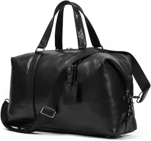 Vegan Leather Large Travel Duffel Tote Bag Carry On Weekender Overnight Waterproof Vintage Genuine