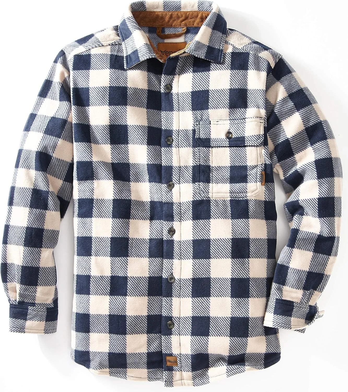 Venado Mens Plaid Shirts for Men - Heavyweight Buffalo Plaid Fleece Shirt - Soft