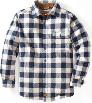 Venado Mens Plaid Shirts for Men - Heavyweight Buffalo Plaid Fleece Shirt - Soft