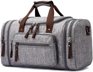 Vintage Travel Hand Bag Carry on Overnight Weekend Gym On Luggage for Men Duffel Water Resistant Laptop Bag