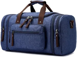 Vintage Travel Hand Bag Carry on Overnight Weekend Gym On Luggage for Men Duffel Water Resistant Laptop Bag