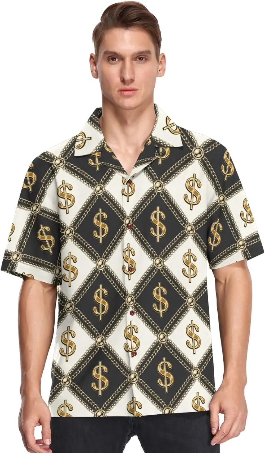 visesunny Hawaiian Bowling Shirts for Men Short Sleeve Regular Fit Summer Beach Casual Button Down Aloha Shirts S-3XL