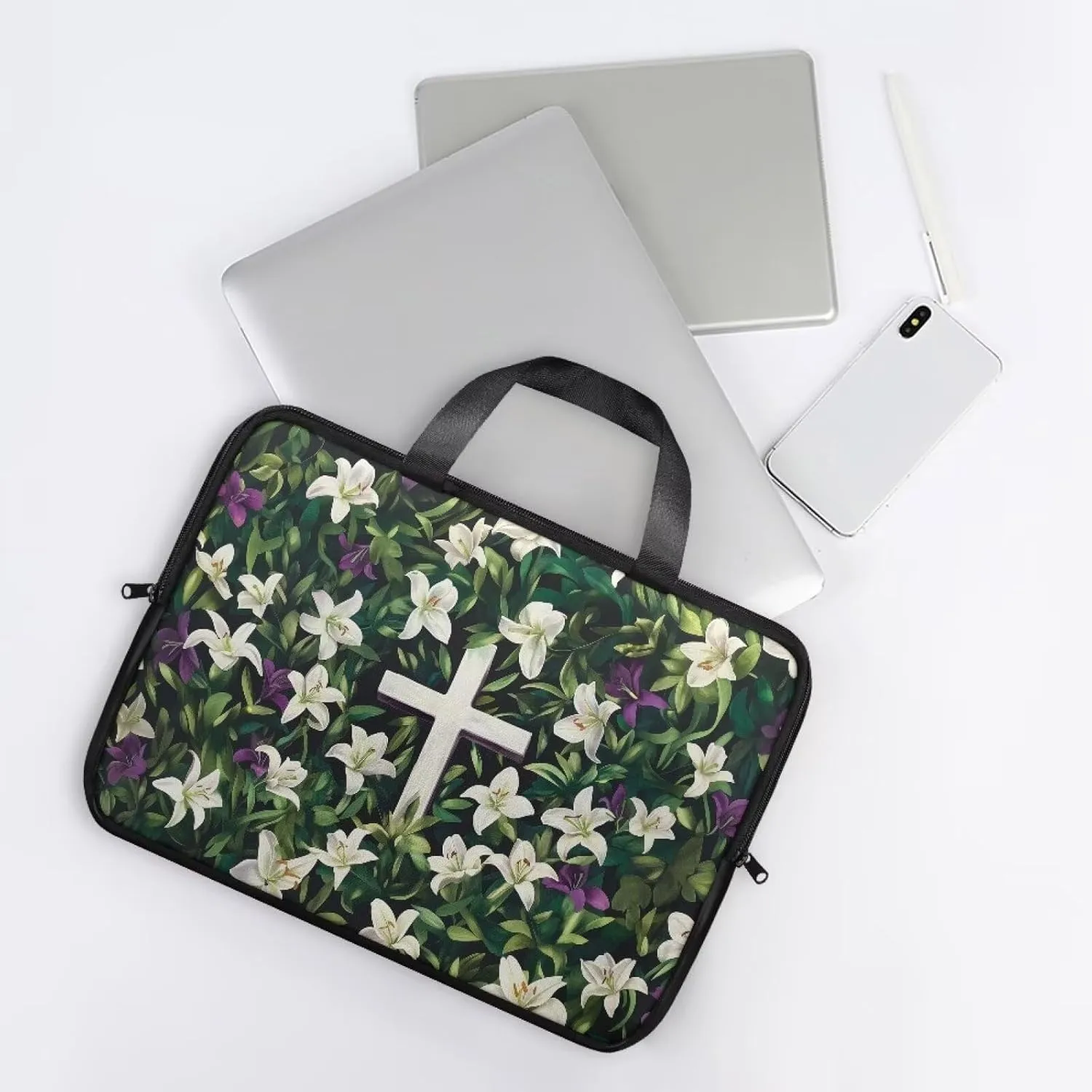 Water-Resistant Laptop Bag Leather Womens Laptop Carrying Case 10 12 13 15 17inch