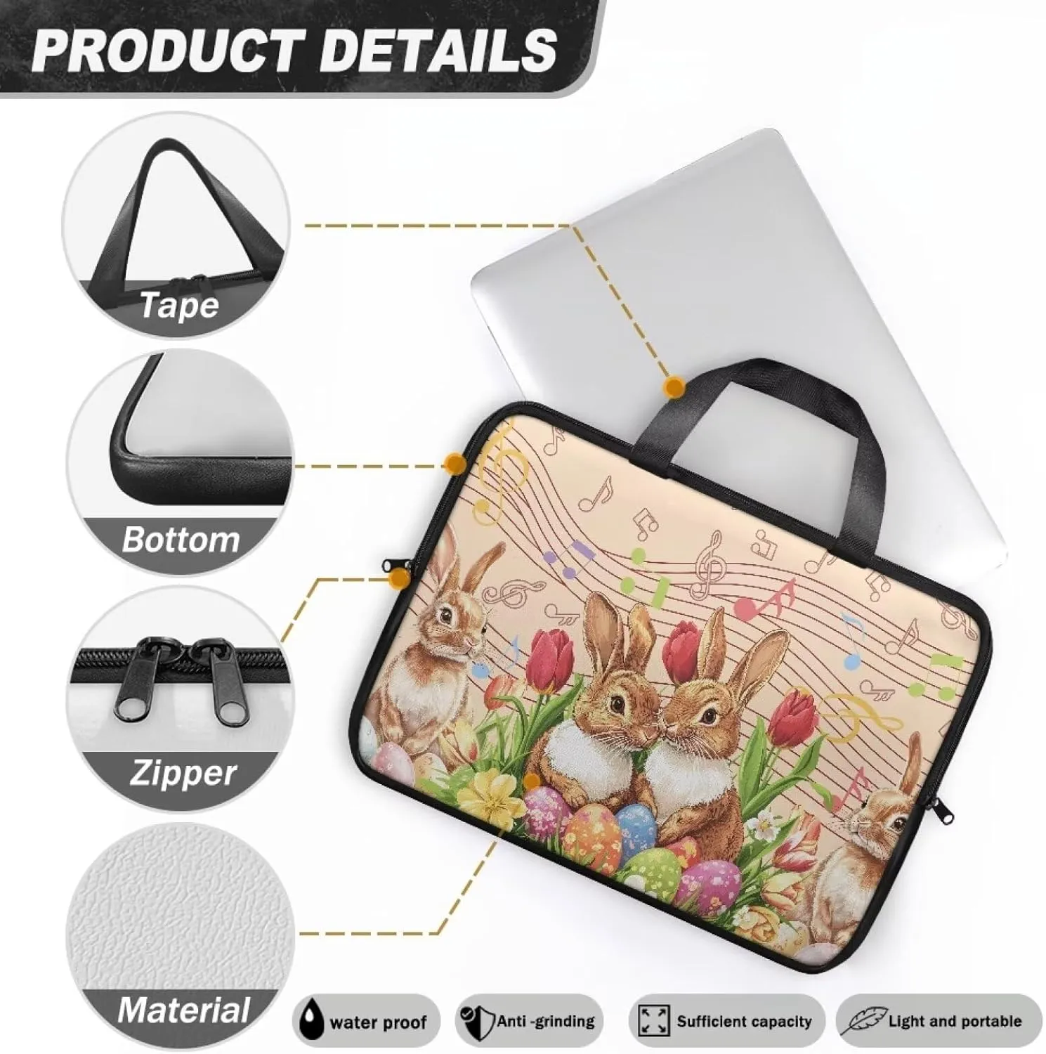 Water-Resistant Laptop Bag Leather Womens Laptop Carrying Case 10 12 13 15 17inch