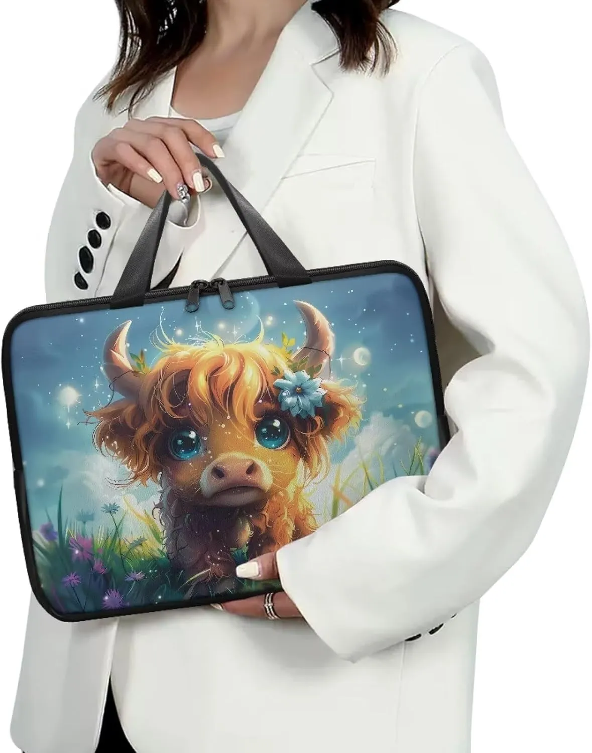 Water-Resistant Laptop Bag Leather Womens Laptop Carrying Case 10 12 13 15 17inch