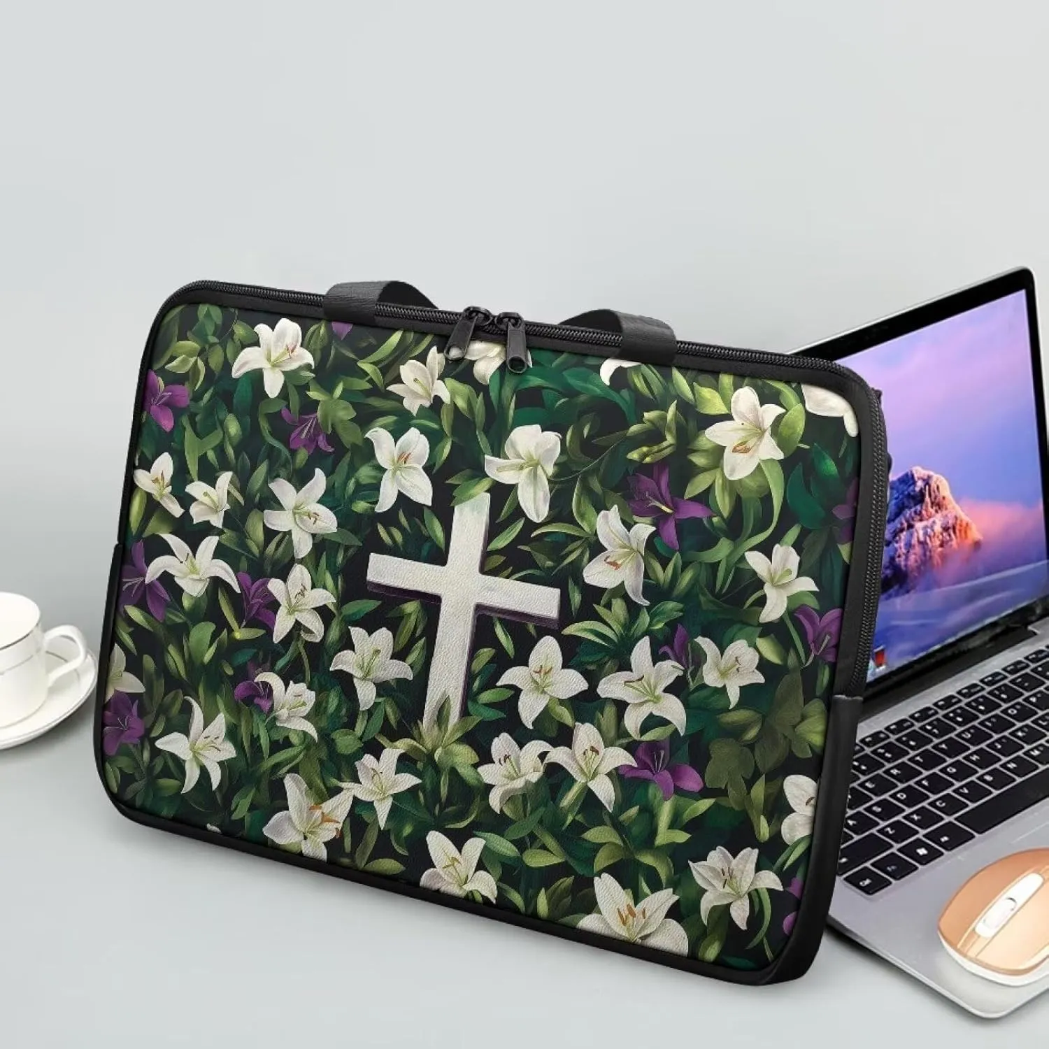 Water-Resistant Laptop Bag Leather Womens Laptop Carrying Case 10 12 13 15 17inch
