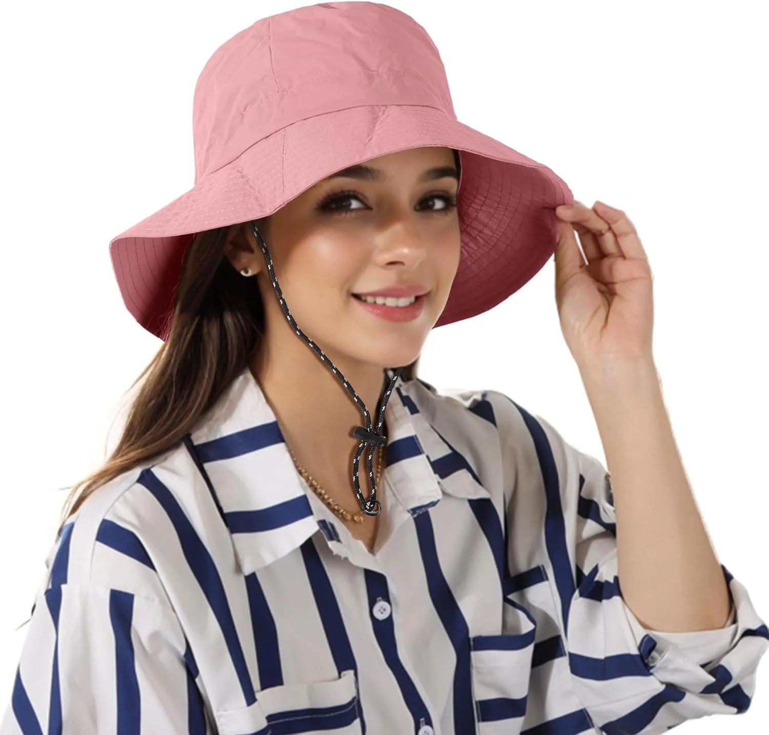 Waterproof Bucket Hat Women - UV Protection Rain Hats Ladies Packable Foldable Fishing Hat