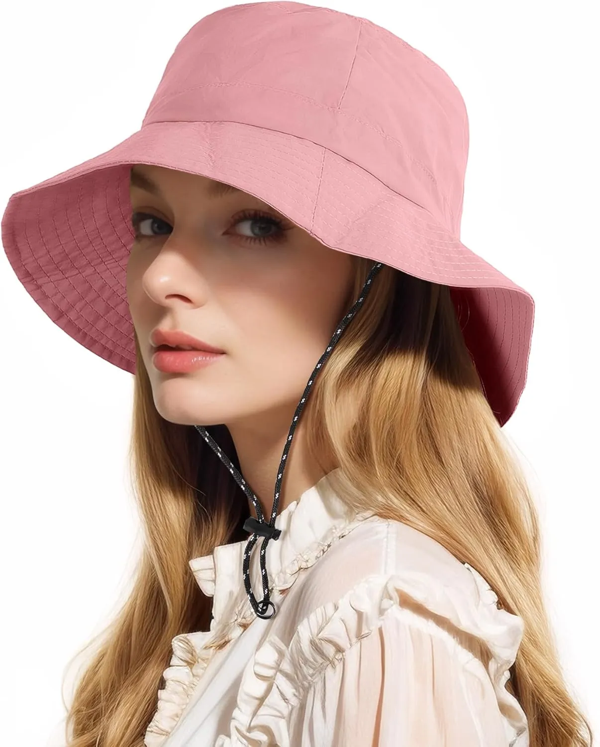 Waterproof Bucket Hat Women - UV Protection Rain Hats Ladies Packable Foldable Fishing Hat