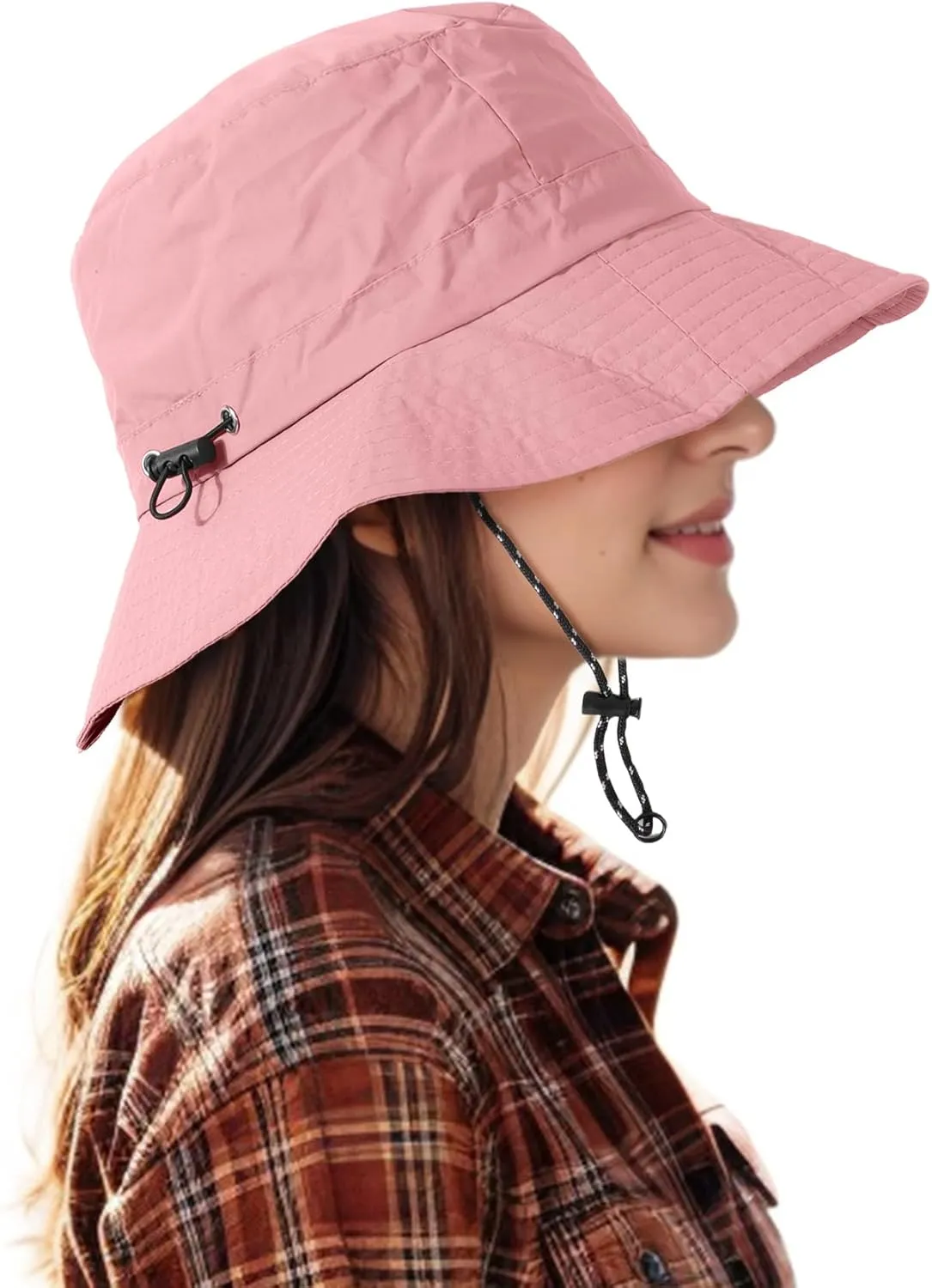 Waterproof Bucket Hat Women - UV Protection Rain Hats Ladies Packable Foldable Fishing Hat