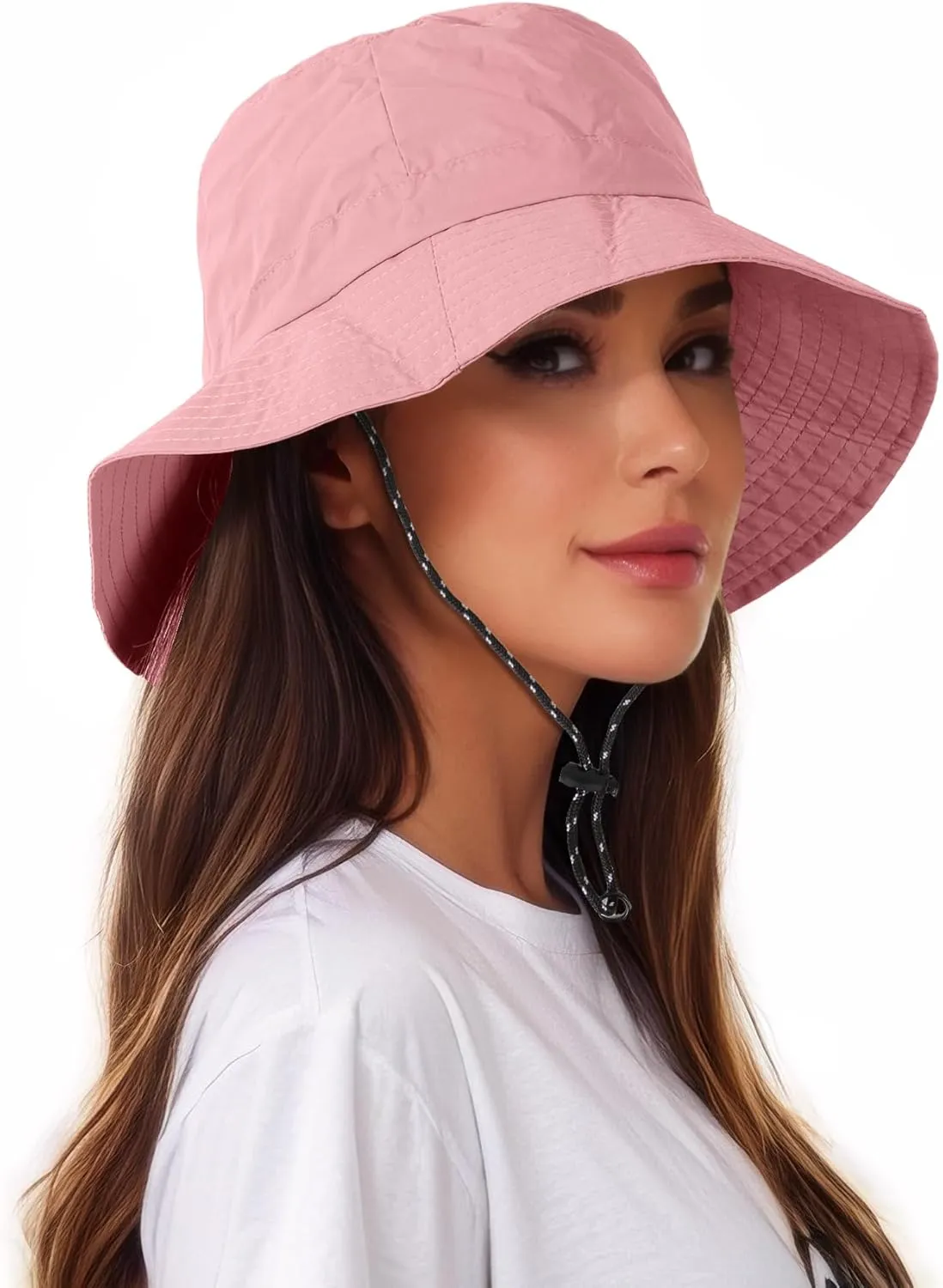 Waterproof Bucket Hat Women - UV Protection Rain Hats Ladies Packable Foldable Fishing Hat