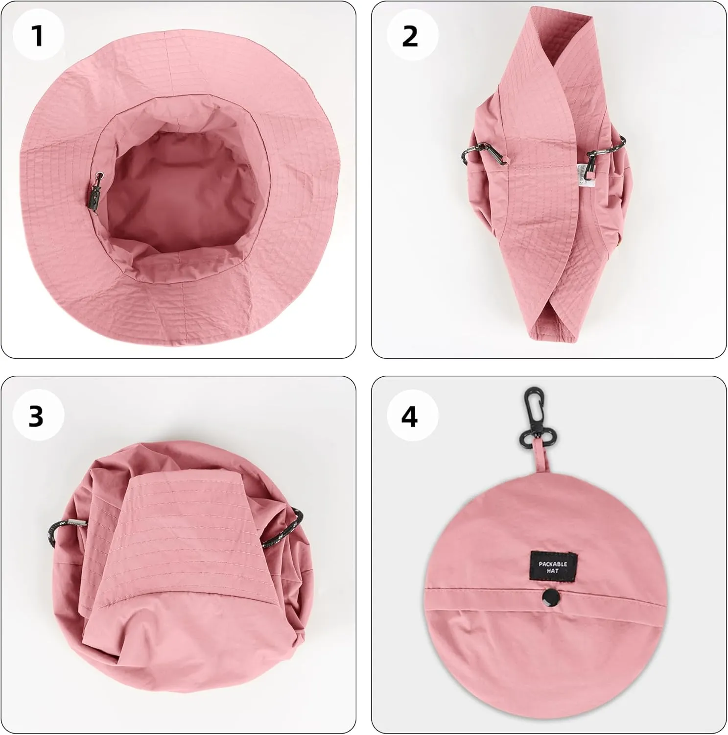 Waterproof Bucket Hat Women - UV Protection Rain Hats Ladies Packable Foldable Fishing Hat