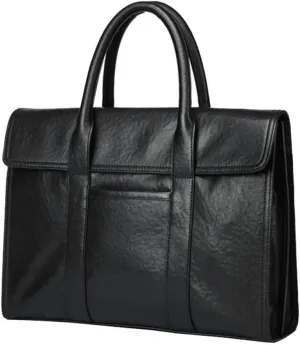 Waterproof Vintage Genuine Leather Laptop Briefcase Travel Tote Duffel Bag for Men For Office Business