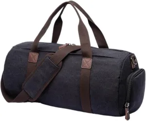 Waterproof Vintage Large Overnight Bag For Men Carry on Canvas Travel Duffel Bags With Suitcase Handle