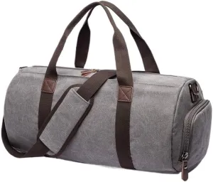 Waterproof Vintage Large Overnight Bag For Men Carry on Canvas Travel Duffel Bags With Suitcase Handle