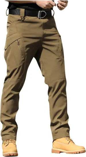 WENKOMG1 Military Pants for Men,Wear Resistance Solid/Camouflage Cargo Pants Ripstop Multi-Functional Tactical Pants
