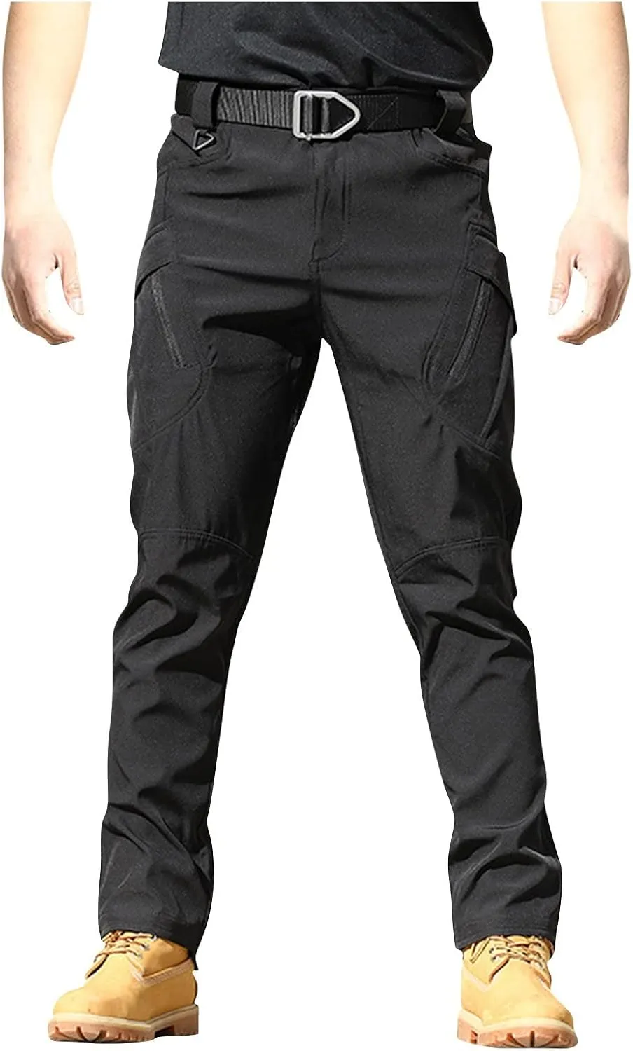WENKOMG1 Military Pants for Men,Wear Resistance Solid/Camouflage Cargo Pants Ripstop Multi-Functional Tactical Pants