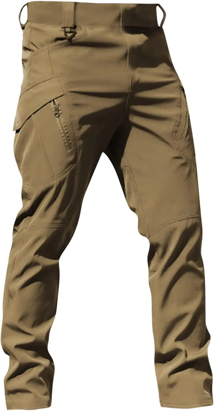 WENKOMG1 Military Pants for Men,Wear Resistance Solid/Camouflage Cargo Pants Ripstop Multi-Functional Tactical Pants