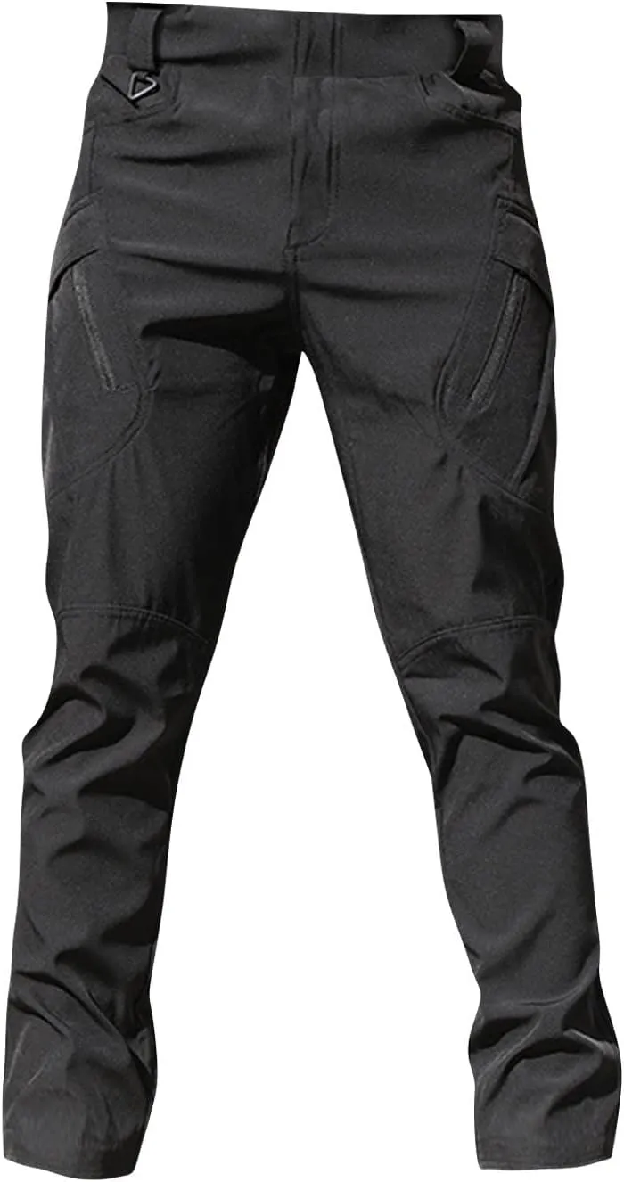 WENKOMG1 Military Pants for Men,Wear Resistance Solid/Camouflage Cargo Pants Ripstop Multi-Functional Tactical Pants