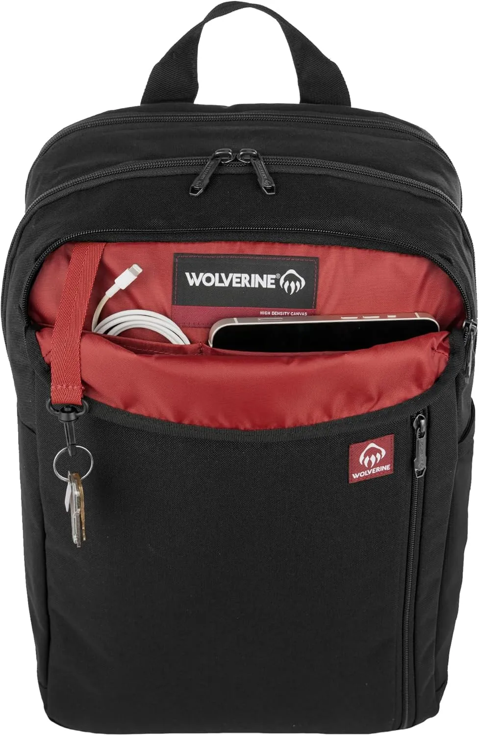 WOLVERINE Lightweight, Water Resistant Rugged Laptop Backpack for Travel or Work, Transit-Black, 30L