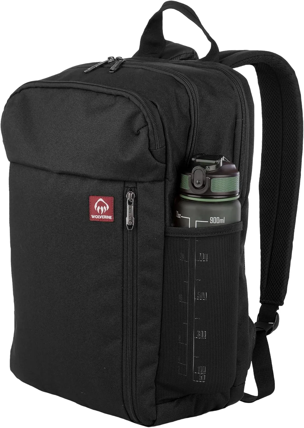 WOLVERINE Lightweight, Water Resistant Rugged Laptop Backpack for Travel or Work, Transit-Black, 30L